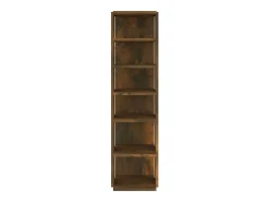 Zapatero de roble ahumado 27,5 x 27 x 102 cm Madera de ingeniería