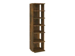 Zapatero de roble ahumado 27,5 x 27 x 102 cm Madera de ingeniería