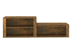Zapatero de roble ahumado 150x35x45 cm Madera de ingeniería