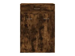 Zapatero de roble ahumado 60x35x84 cm Madera de ingeniería