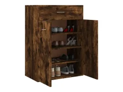 Zapatero de roble ahumado 60x35x84 cm Madera de ingeniería