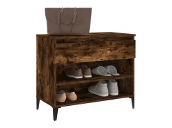 Zapatero de roble ahumado 70x36x60 cm Madera de ingeniería