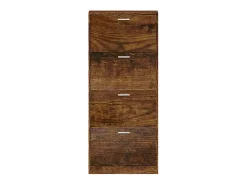 Zapatero de roble ahumado 59x17x150 cm Madera de ingeniería