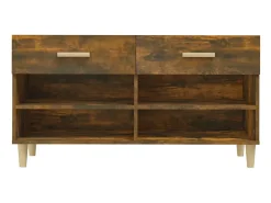 Zapatero de roble ahumado 102x35x55 cm Madera de ingeniería
