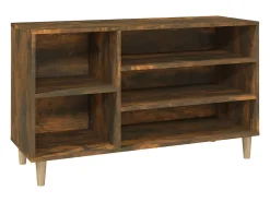 Zapatero de roble ahumado 102x36x60 cm Madera de ingeniería