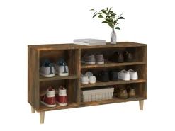 Zapatero de roble ahumado 102x36x60 cm Madera de ingeniería