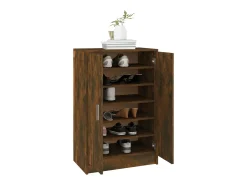 Zapatero de roble ahumado 60x35x92 cm Madera de ingeniería