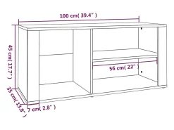 Zapatero de roble ahumado 100x35x45 cm Madera de ingeniería