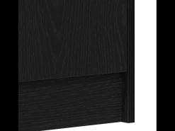 Zapatero de roble negro 32x35x92 cm en madera compuesta