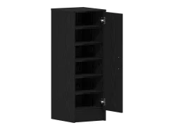 Zapatero de roble negro 32x35x92 cm en madera compuesta