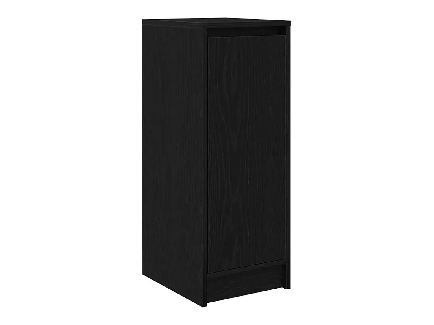 Zapatero de roble negro 29,5x34x76 cm madera de ingeniería