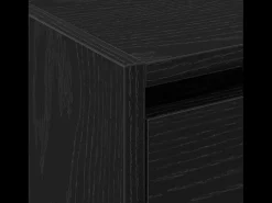 Zapatero de roble negro 80x21x125,5 cm Madera de ingeniería