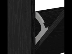 Zapatero de roble negro 80x21x125,5 cm Madera de ingeniería
