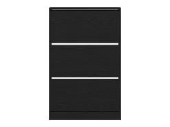 Zapatero de roble negro 80x21x125,5 cm Madera de ingeniería