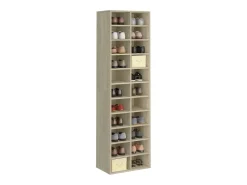 Zapatero de roble Sonoma 54x34x183cm madera de ingeniería