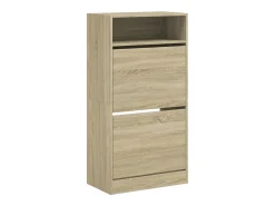 Zapatero de roble Sonoma 60x34x116cm Madera de ingeniería