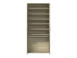 Zapatero de roble Sonoma de 80 x 39 x 178 cm de madera de ingeniería