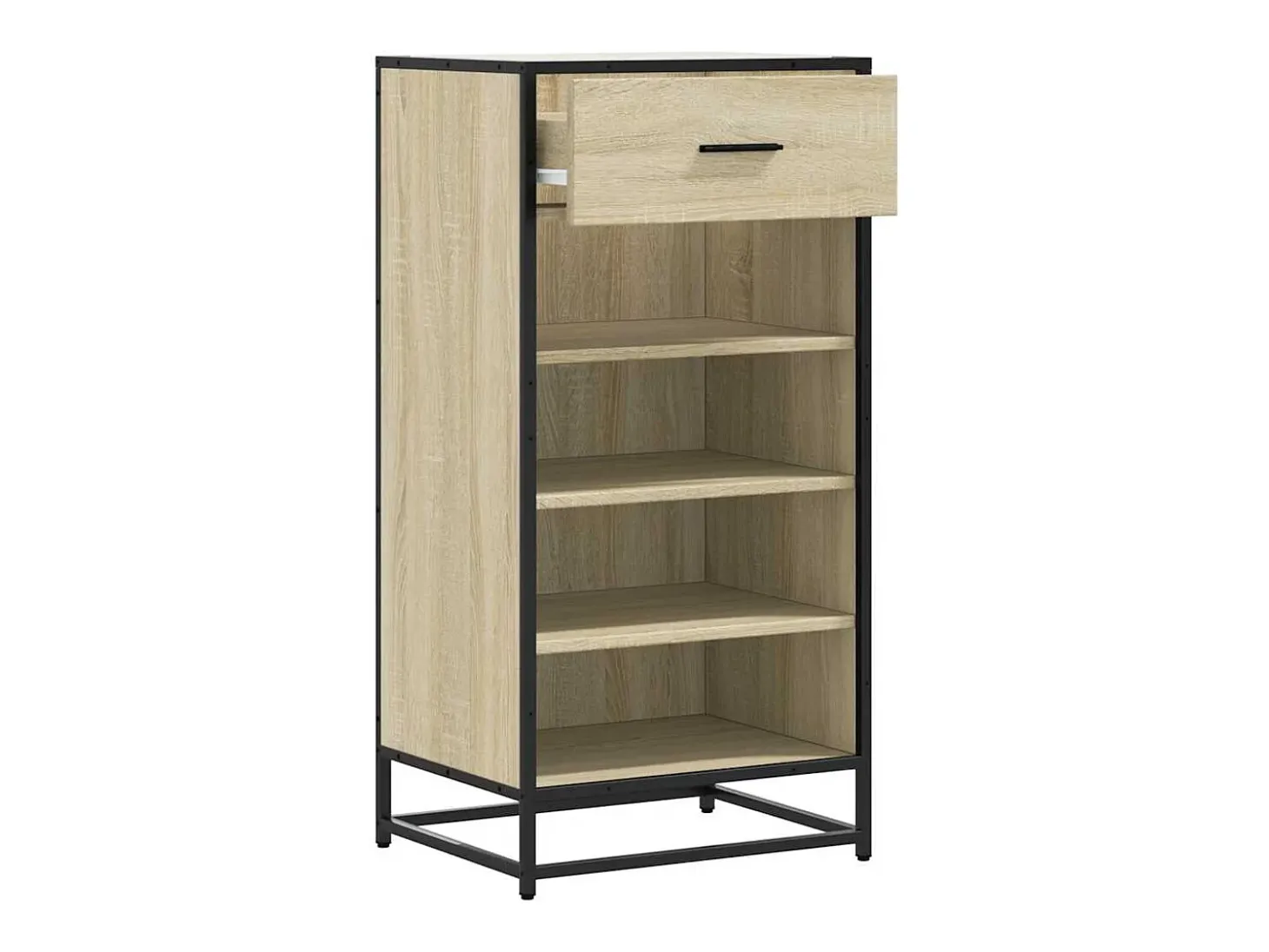 Zapatero de roble Sonoma 48x38x97,5 cm madera de ingeniería