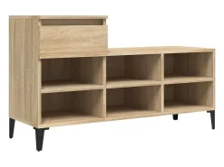 Zapatero de roble Sonoma de 102 x 36 x 60 cm de madera de ingeniería