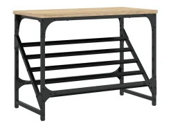 Zapatero de roble Sonoma 60x30x45 cm madera de ingeniería