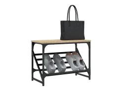 Zapatero de roble Sonoma 60x30x45 cm madera de ingeniería