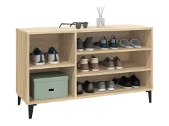 Zapatero de roble Sonoma de 102 x 36 x 60 cm de madera de ingeniería