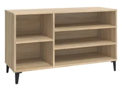 Zapatero de roble Sonoma de 102 x 36 x 60 cm de madera de ingeniería