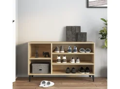 Zapatero de roble Sonoma de 102 x 36 x 60 cm de madera de ingeniería