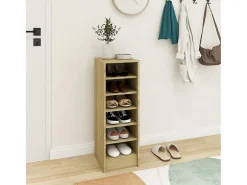 Zapatero de roble Sonoma 31,5 x 35 x 90 cm Madera de ingeniería