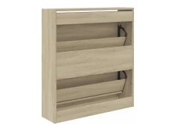 Zapatero de roble Sonoma 80x21x87,5 cm madera de ingeniería