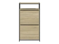 Zapatero de roble Sonoma 60x34x112cm madera de ingeniería
