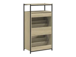 Zapatero de roble Sonoma 60x34x112cm madera de ingeniería