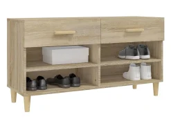 Zapatero de roble Sonoma de 102 x 35 x 55 cm de madera de ingeniería