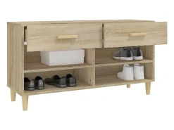 Zapatero de roble Sonoma de 102 x 35 x 55 cm de madera de ingeniería