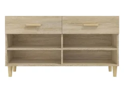 Zapatero de roble Sonoma de 102 x 35 x 55 cm de madera de ingeniería