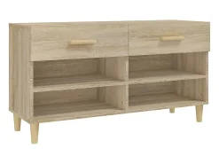 Zapatero de roble Sonoma de 102 x 35 x 55 cm de madera de ingeniería