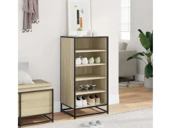Zapatero de roble Sonoma 48x38x97,5 cm madera de ingeniería