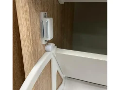 Zapatero Espacioso de 5 Puertas en Acabado Roble Sonoma Y Frentes Con Espejo decorativo | Capacidad para 15 Pares | 67x28x191,5 cm