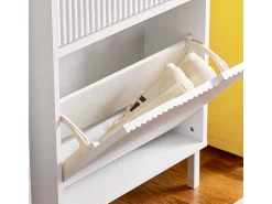 Zapatero Estrecho con 2 Solapas Organizador FSR177-W SoBuy ES