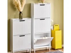 Zapatero Estrecho con 3 Solapas Organizador FSR177-H-W SoBuy ES