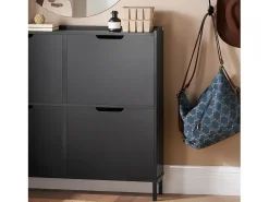 Zapatero Estrecho con 4 Solapas Organizador para Zapatos de Entrada 100 x 19 x 90 cm Gris FSR100-HG SoBuy ES