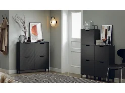 Zapatero Estrecho con 4 Solapas Organizador para Zapatos de Entrada 100 x 19 x 90 cm Gris FSR100-HG SoBuy ES