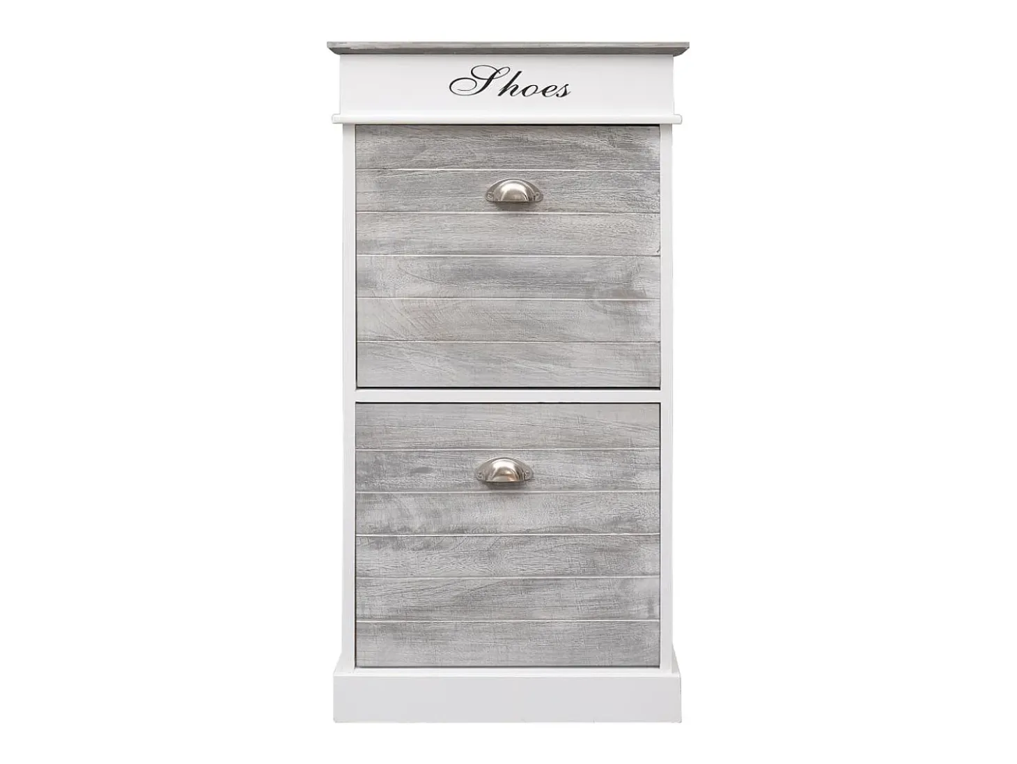 Zapatero gris 50 x 28 x 98 cm madera de paulownia