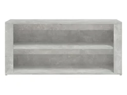 Zapatero Gris Hormigón 100x35x45 cm Madera de Ingeniería