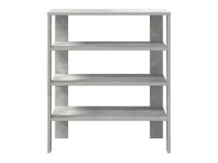 Zapatero gris hormigón 61x32x70 cm madera de ingeniería