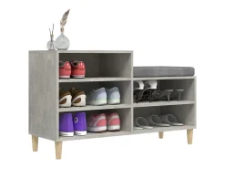Zapatero gris hormigón 102x36x60 cm Madera de ingeniería