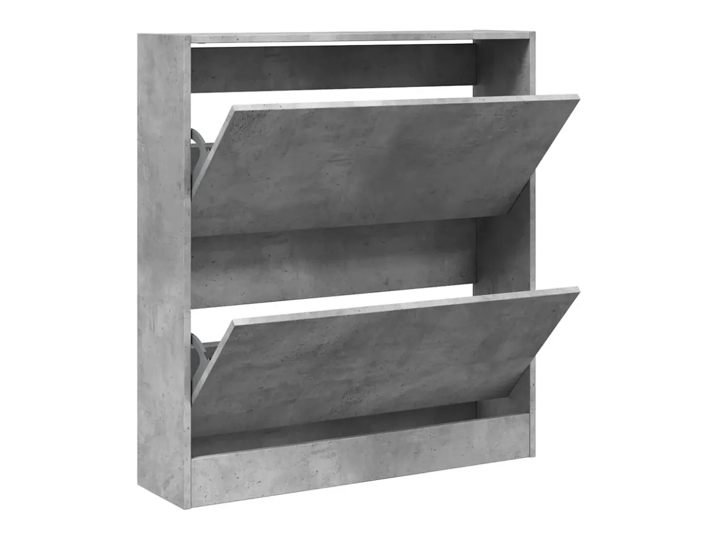 Zapatero gris hormigón 80x21x87,5 cm madera de ingeniería