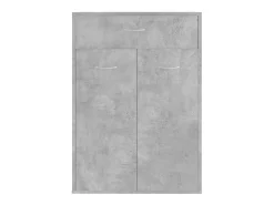 Zapatero gris hormigón 60x35x84 cm Madera de ingeniería