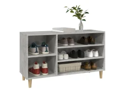 Zapatero gris hormigón 102x36x60 cm Madera de ingeniería
