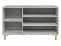 Zapatero gris hormigón 102x36x60 cm Madera de ingeniería